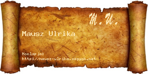 Mausz Ulrika névjegykártya